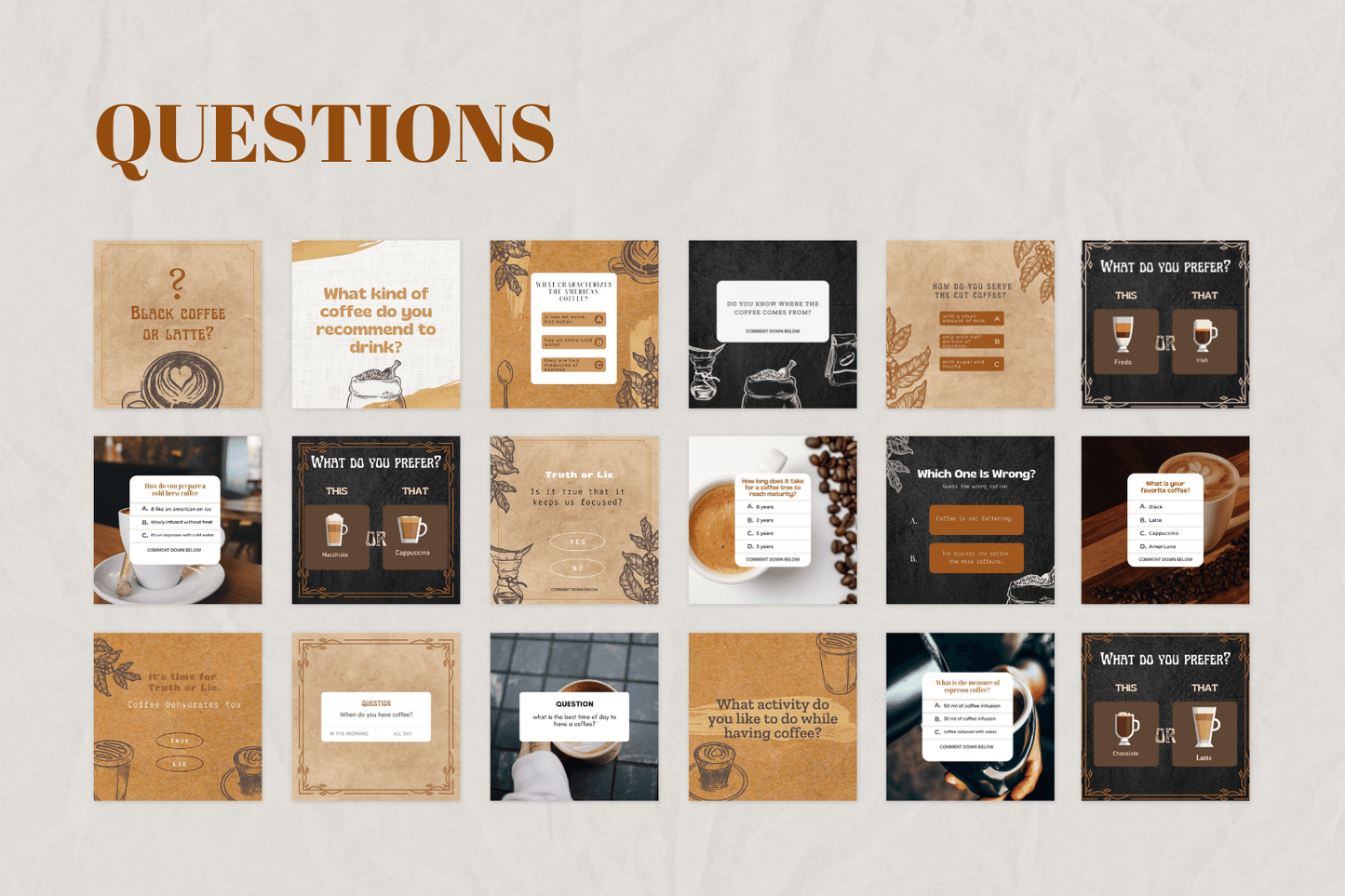 200 Coffee Templates for Social Media