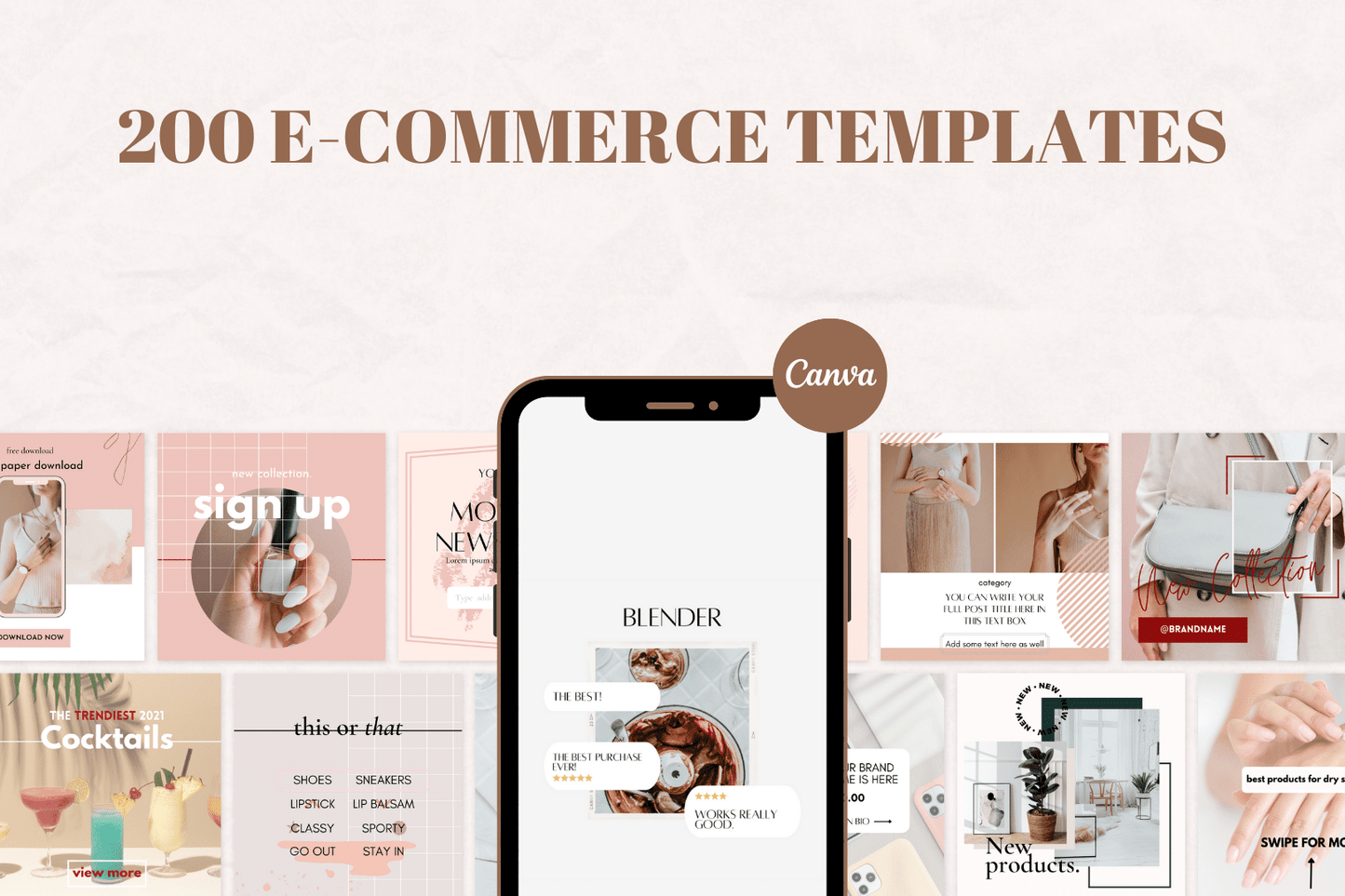 200 E-commerce Templates for Social Media